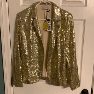 “NEW” Urban Outfitters Gold Sequence Jacket